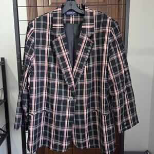 Plus Size Jones New York Women's Plaid Blazer, NWOT